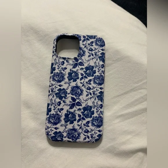 BURGA: BLUE FLORAL PHONE CASE (IPHONE 15) - Picture 2 of 5